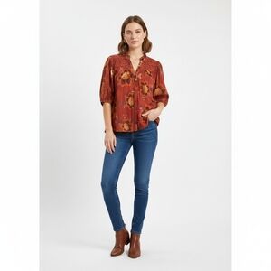 FARM RIO Floral Red Blouse